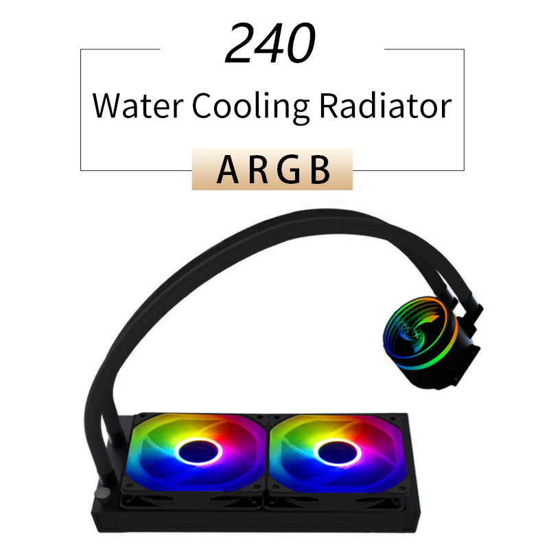 240 Water-Cooled Computer CPU Radiator ARGB Lighting Synchronization High-Performance Chassis Fan 12cm