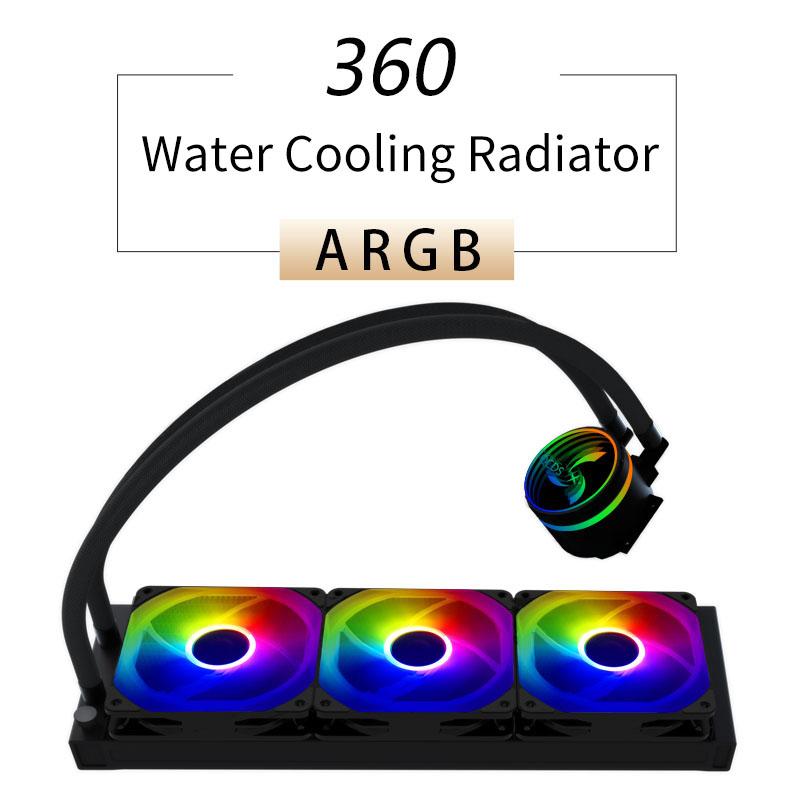 Computer 360 Water Cooling Braided Duct Sea View Room Shenguang Synchronization ARGB Computer Cooling Chassis Fan 12cm