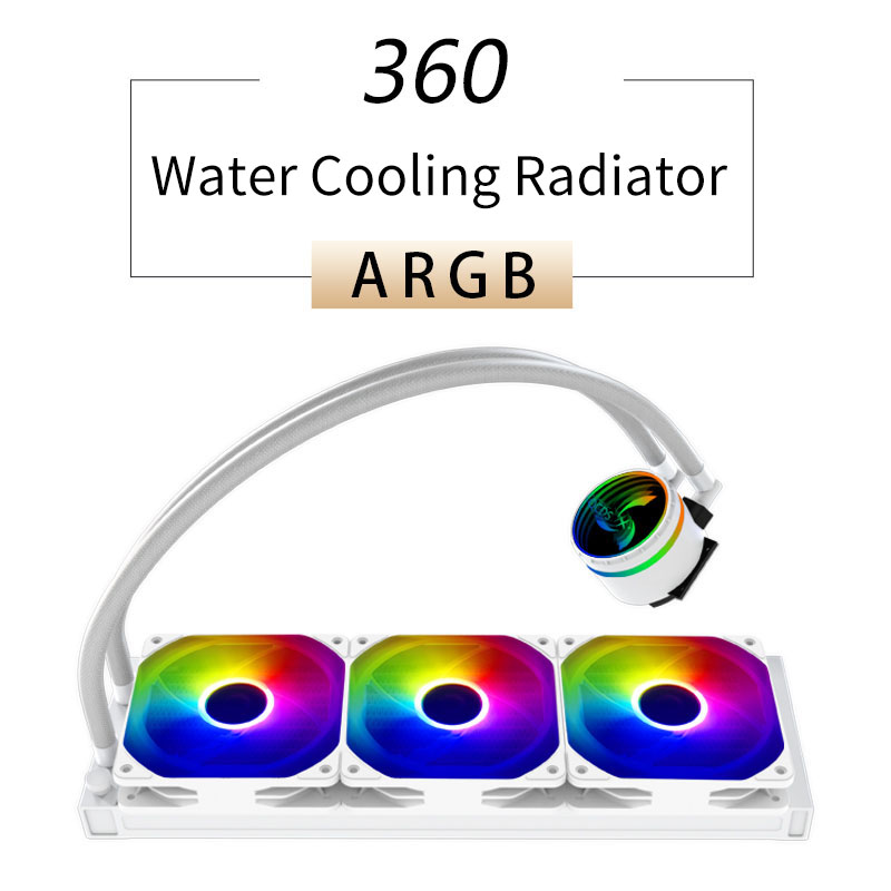 Computer 360 Water Cooling Braided Duct Sea View Room Shenguang Synchronization ARGB Computer Cooling Chassis Fan 12cm