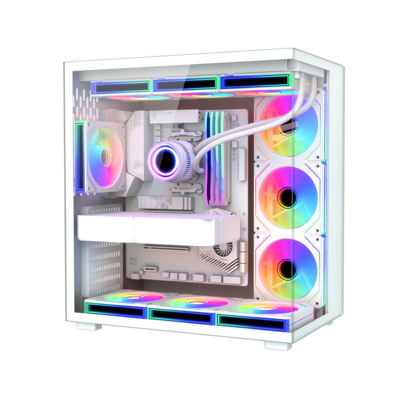 Full Side Mirror, Thousand-Layer Mirror Glow, ARGB Fan, RGB Lighting Effect, 5V Compatible, Infinite Mirror, Temperature Control, Divine Light Synchronization
