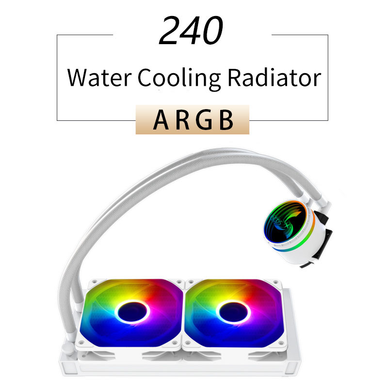 240 Water-Cooled Computer CPU Radiator ARGB Lighting Synchronization High-Performance Chassis Fan 12cm