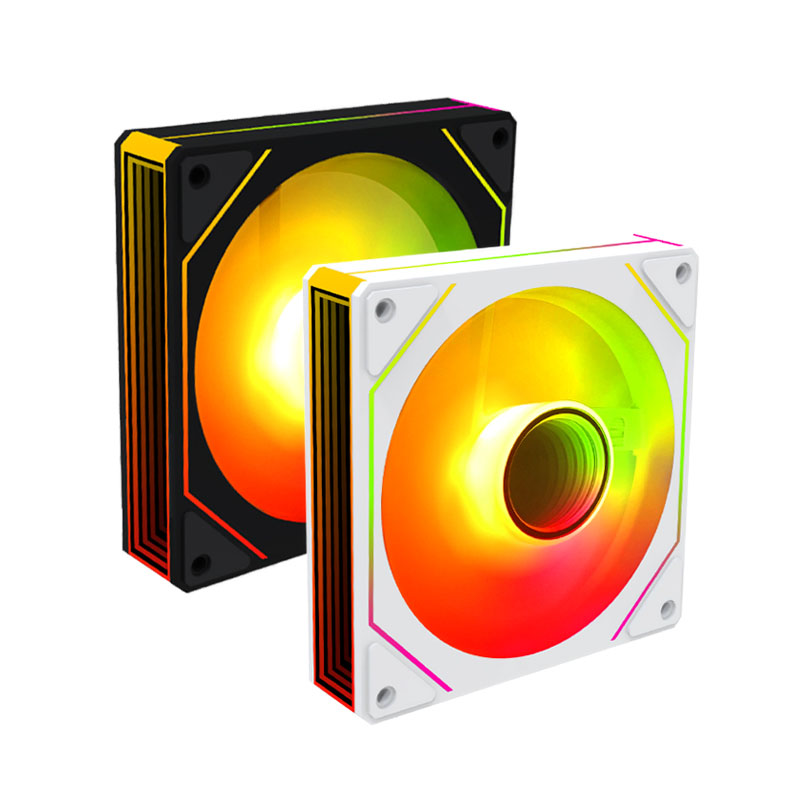 Full Side Mirror, Thousand-Layer Mirror Glow, ARGB Fan, RGB Lighting Effect, 5V Compatible, Infinite Mirror, Temperature Control, Divine Light Synchronization