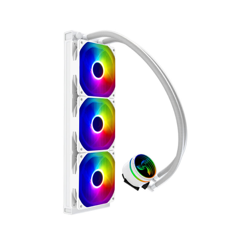 How does a large 12cm fan with aerodynamic blades achieve a balance between high airflow and low noise?